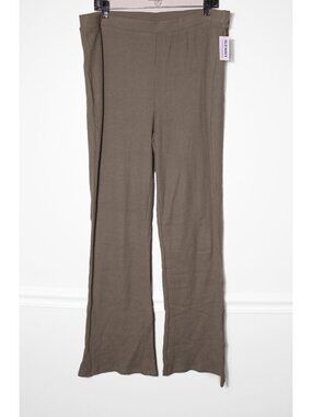 Old Navy Soft Brushed High Waisted Cozy Waffle Flare Pants Brown Size XL